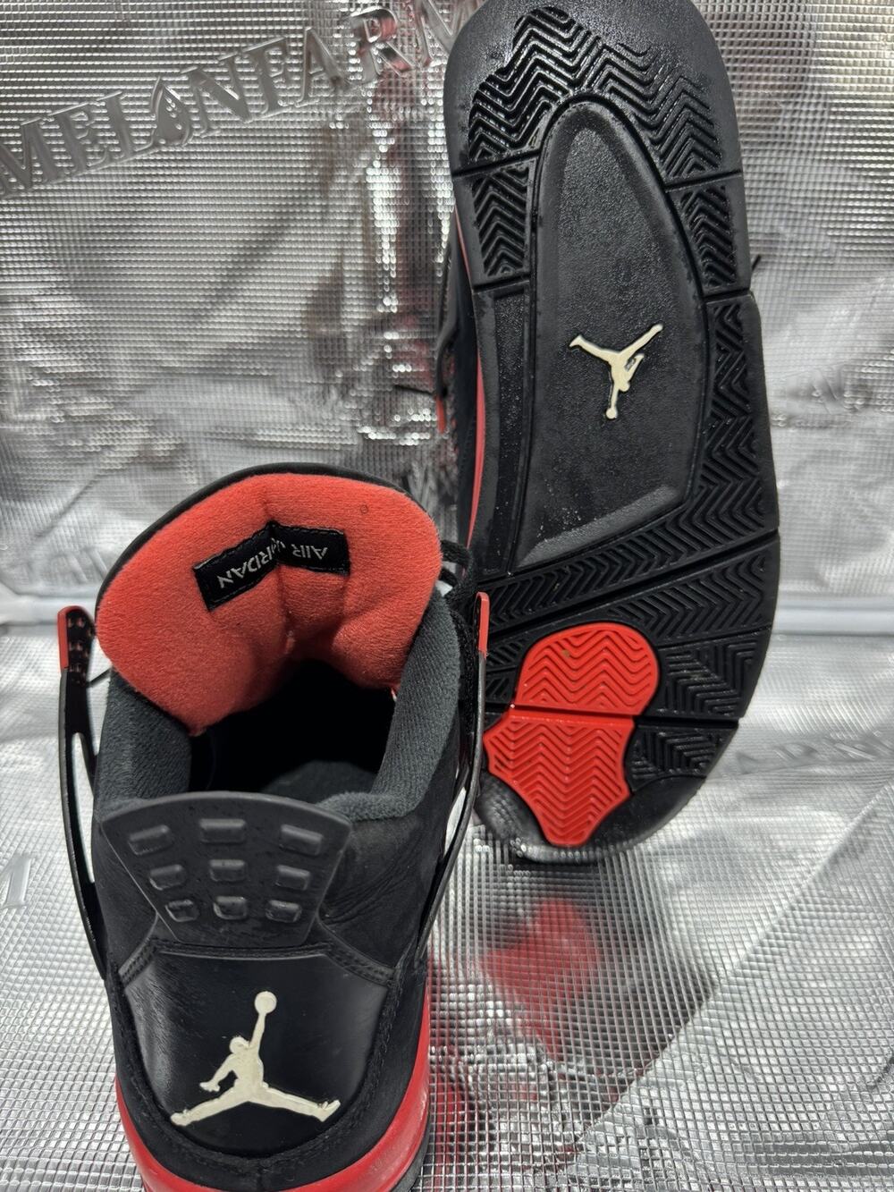 Air Jordan 4 Retro Red Thunder CT8527-016 Men's US 11.5 Black Crimson 2022